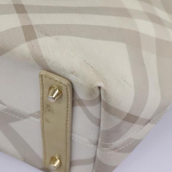 BURBERRY Nova Check Tote Bag PVC Beige Auth ti2855 - Picture 15 of 16